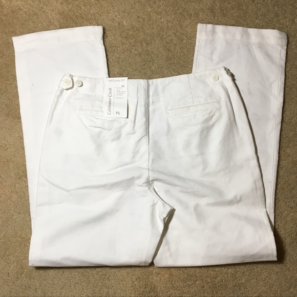 NWT! Coldwater Creek White Bootcut Pants. Size 6P - Picture 2 of 5